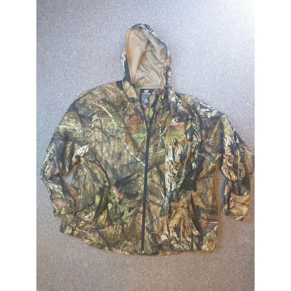 Mossy Oak Break-Up Country Camo Hooded Jacket Mens 2X WJ5004 Timber Wolf Hunting